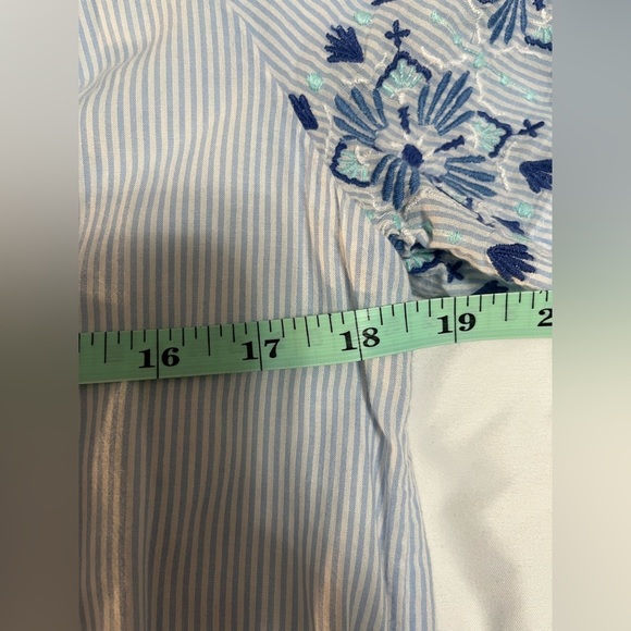Vineyard Vines Sea Stripe Cotton Embroidered Peasant Dress Size XS (S fit) - Picture 9 of 10